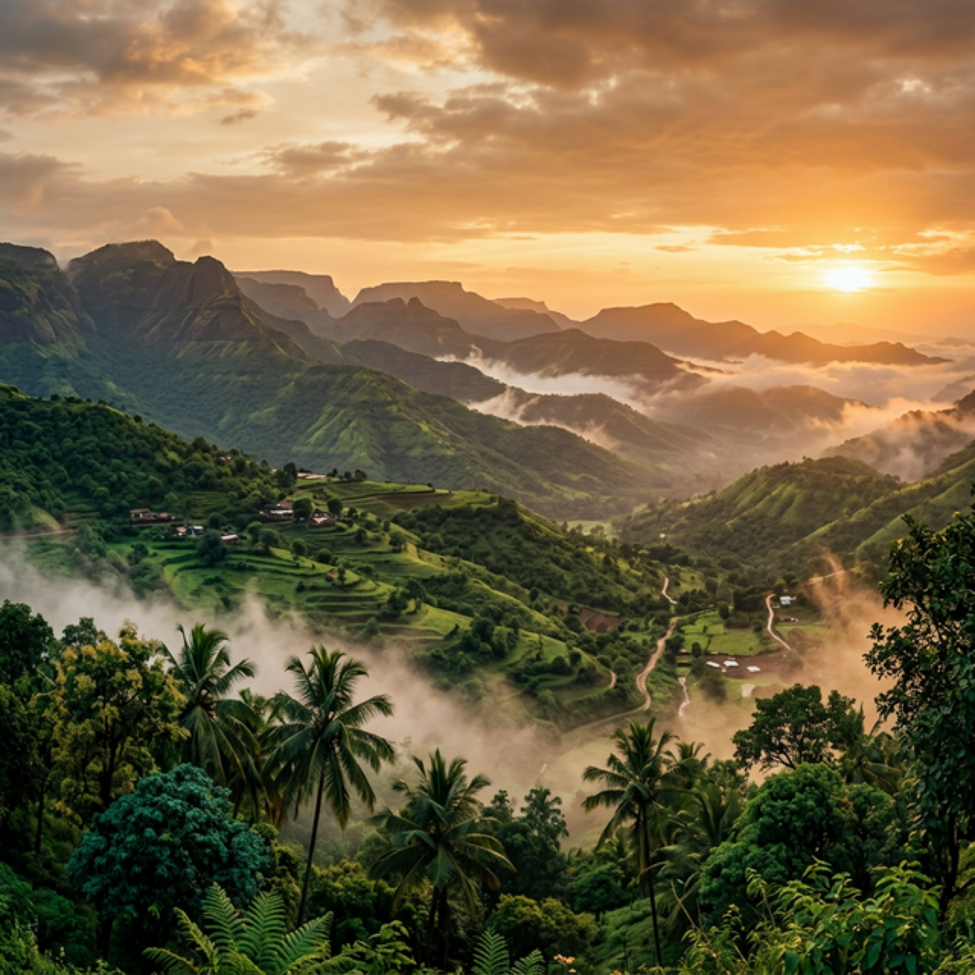 Sahyadri Sunset Panorama
